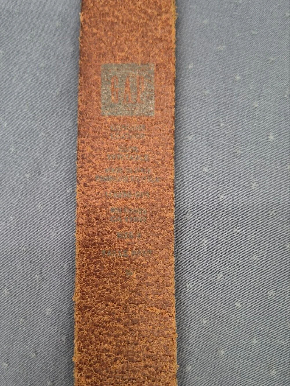 GAP Tan Brown Genuine Leather Belt with Silver Buckle Made In Italy Womens S